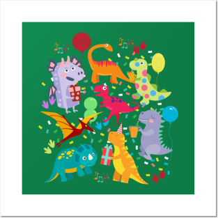 Dinosaur Party Posters and Art